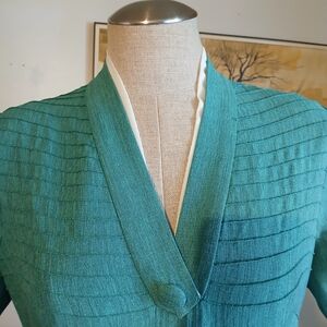 Vintage Inspired Teal Midi Dress